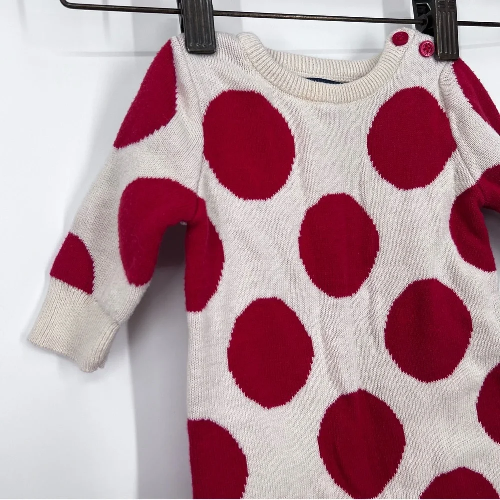Baby Gab Red and Beige Sweater Knit One Piece Jumper